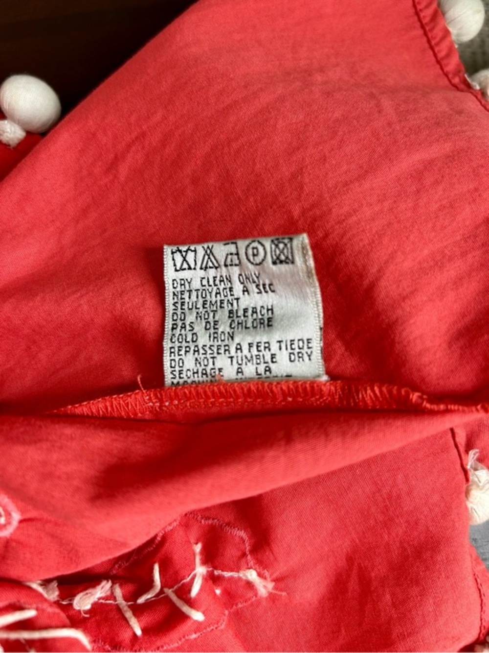 Tara Jarmon Coral Maxi Skirt with White Floral Beading and Embroidery - Picture 9 of 9